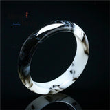 Hetian Jade Bracelet Flowers Charm Retro Fine Jewelry Girl Couple Bangle
