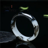 Hetian Jade Bracelet Flowers Charm Retro Fine Jewelry Girl Couple Bangle