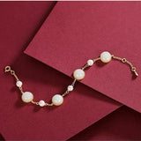 Hetian Jade Bracelet S925 Sterling Silver Women's Fashionable Temperament