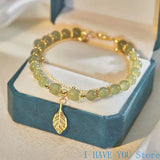 Hetian Jade Bracelet Women's Chinese Style, Hand String Light Beads