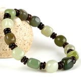 Natural Hetian Jade Bracelet for Men Women Lucky Amulet Jadeite Jewelry