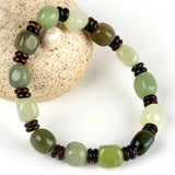 Natural Hetian Jade Bracelet for Men Women Lucky Amulet Jadeite Jewelry