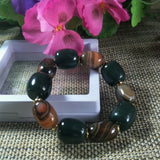 Natural Hetian Jade Bucket Beads Agate Casseroles Bracelet