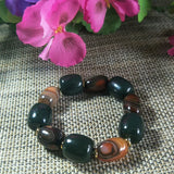 Natural Hetian Jade Bucket Beads Agate Casseroles Bracelet
