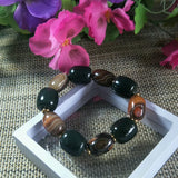 Natural Hetian Jade Bucket Beads Agate Casseroles Bracelet