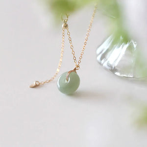 Hetian Jade Cheongsam Pendant Necklace 925 Silver Chalcedony Amulet
