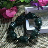 Natural Hetian Jade Chinese Cabbage Beads Jade Bracelet
