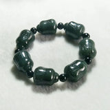 Natural Hetian Jade Chinese Cabbage Beads Jade Bracelet