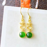 Natural Hetian Jade Double Happiness Jewelry Set
