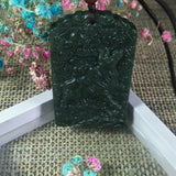 Natural Hetian Jade Double Sided Carving Cattle Jade Pendant