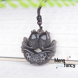 Natural Hetian Jade Double-Sided Fish Pendant Fine Jewelry Amulets