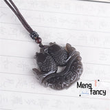 Natural Hetian Jade Double-Sided Fish Pendant Fine Jewelry Amulets