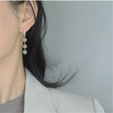 Hetian Jade Earrings 925 Silver Chinese Style Zircon Gem Jewelry