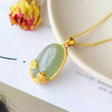 Hetian Jade Gray Jade Carp Pendant Necklace S925 Sterling Silver Vintage Jewelry