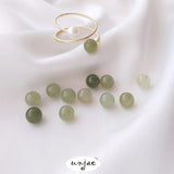 Natural Hetian Jade Round Bead Clear Water Green Single Bead Loose Bead