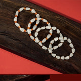 Natural Hetian Jade Hand Carved Seed Raw Stone Bracelet