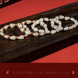 Natural Hetian Jade Hand Carved Seed Raw Stone Bracelet