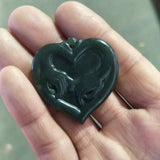 Natural Hetian Jade Hand Carving Hand in Hand Jade Pendant
