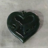 Natural Hetian Jade Hand Carving Hand in Hand Jade Pendant