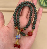 Natural Hetian Jade 6mm Beads Bracelet Necklace