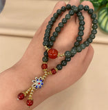 Natural Hetian Jade 6mm Beads Bracelet Necklace