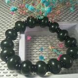 Natural Hetian Jade Bead Bracelet Lucky Exorcise Evil Spirits Amulet