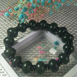 Natural Hetian Jade Bead Bracelet Lucky Exorcise Evil Spirits Amulet