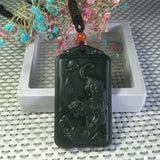 Natural Hetian Jade Carved Tiger Jade Pendant Lucky Amulet