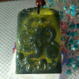 Hetian Jade Double Sided Carving Pendant Lucky Exorcise Evil Spirits Amulet