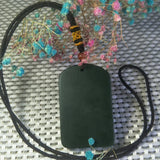 Hetian Jade Dragon Pillar Pendant Lucky Exorcise Evil Spirits Safety Amulet
