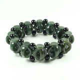 Hetian Jade Hollow Bracelet Elastic Charm Hand-Carved Amulet