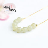 Natural Hetian Jade Ice Clear Water Smile Collar Necklace