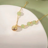 Vintage Hetian Jade Silver Bracelet for Women