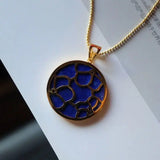 Hetian Jade Lapis Pendant S925 Sterling Silver Necklace