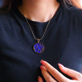 Hetian Jade Lapis Pendant S925 Sterling Silver Necklace