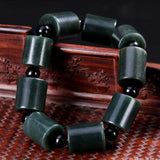Hetian Jade Bead Bracelet Healing Gemstone Fine Jewelry