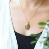 Hetian Jade Leopard Head Pendant Necklace Chinese Style Retro Unique