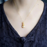 Hetian Jade Lucky Bag Pendant S925 Sterling Silver Ancient Gilding Women's Neckl