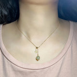 Hetian Jade Lucky Bead Pendant Necklace Crystal Necklace Gift