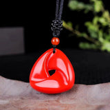 Natural Hetian Jade Lucky Pendant Necklace Carved Amulet Chinese Jade Jewelry