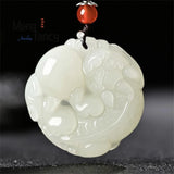 Hetian Jade Pixiu Pendant Engraved Jewelry Couple Charms Amulets