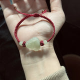 Hetian Jade Maitreya Lucky Charm Bracelet for Women
