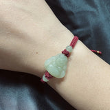 Hetian Jade Maitreya Lucky Charm Bracelet for Women