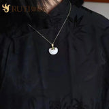 Hetian Jade Necklace Small Lock of Good Wishes Pendant
