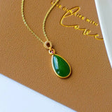 Hetian Jade Pendant Green S925 Sterling Silver Inlaid Mother