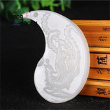 Hetian Jade Pendant Dragon Phoenix Pair Necklace