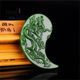 Hetian Jade Pendant Dragon Phoenix Pair Necklace
