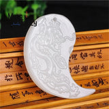 Hetian Jade Pendant Dragon Phoenix Pair Necklace