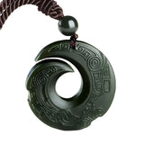 Natural Hetian Jade Pendant Necklace Jadeite Jewelry for Men Buddhist Lucky