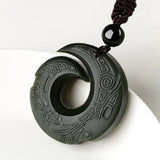 Natural Hetian Jade Pendant Necklace Jadeite Jewelry for Men Buddhist Lucky